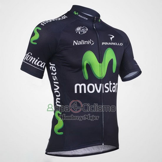 Movistar Ropa Ciclismo Culotte Corto 2013 Mangas Cortas Negro